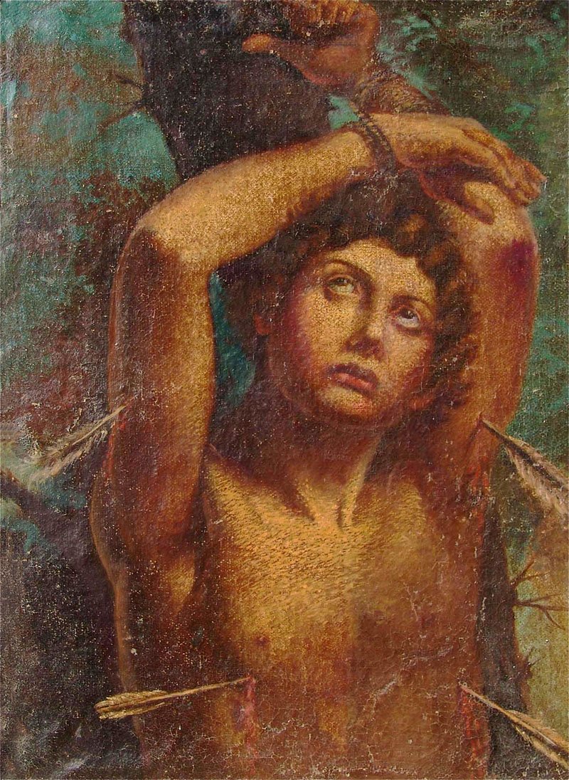 San Sebastiano del miracolo, olio su tela (cm 61 x 42,5), ante 1652, Ozieri chiesa di S. Sebastiano.